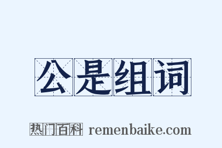 公是组词是什么意思的图片